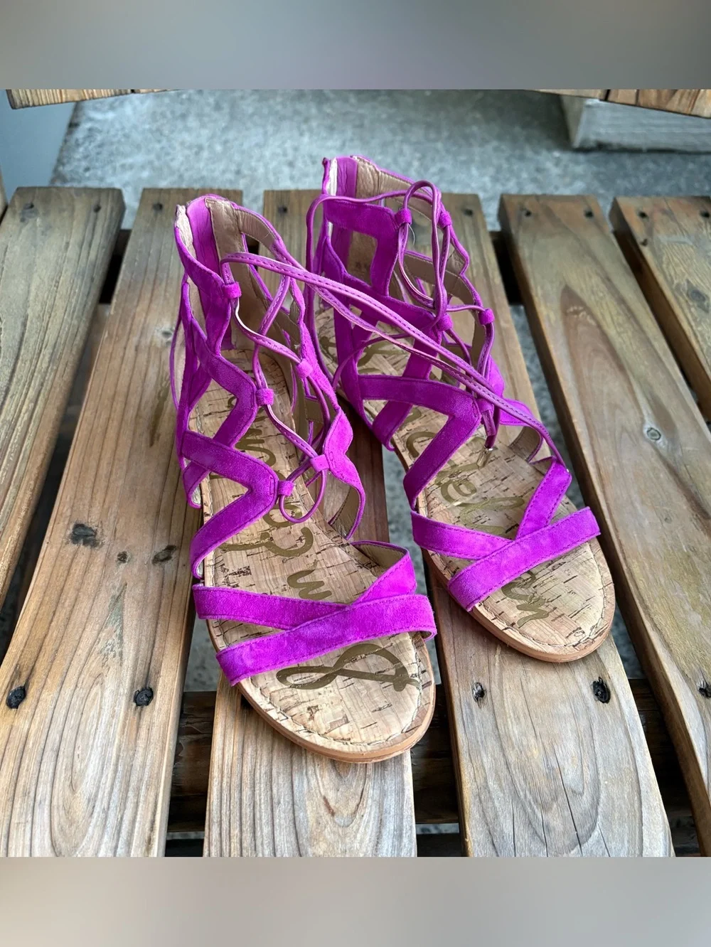 Sam Edelman Dawson Fuchsia Gladiator Sandal Size 7